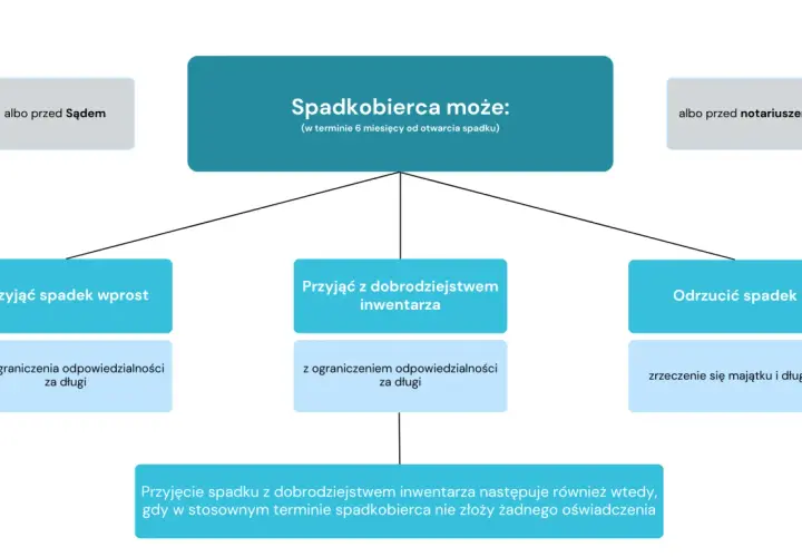 Spadkobierca może przyjąć spadek po rodzicach wprost, z dobrodziejstwem inwentarza lub odrzucić.