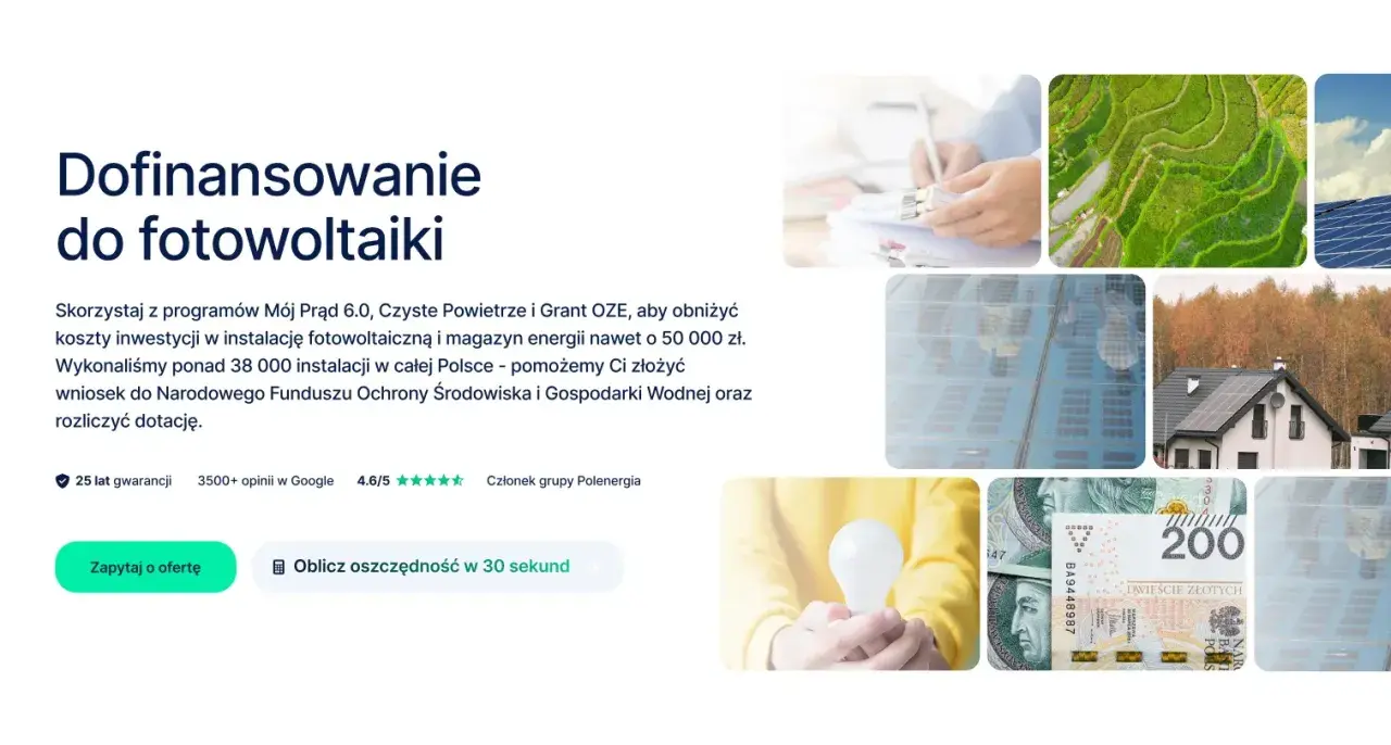 Dofinansowanie do fotowoltaiki: skorzystaj z programów i obniż koszty inwestycji. Pomożemy złożyć wniosek i rozliczyć dotację.